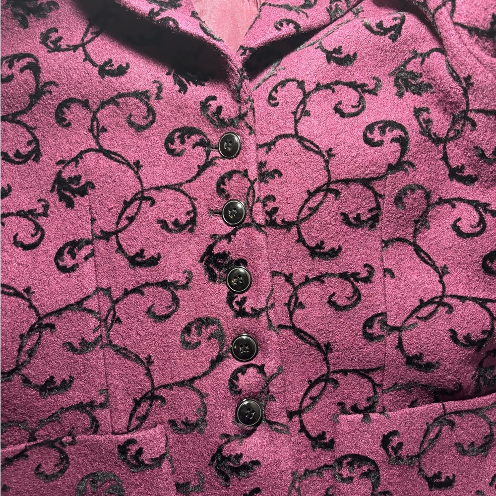 Pendleton Women’s Blazer Wool Blend Button Maroon… - image 3